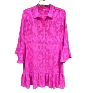 Lilly Pulitzer Linley Coverup Plumeria Pink Size Medium
